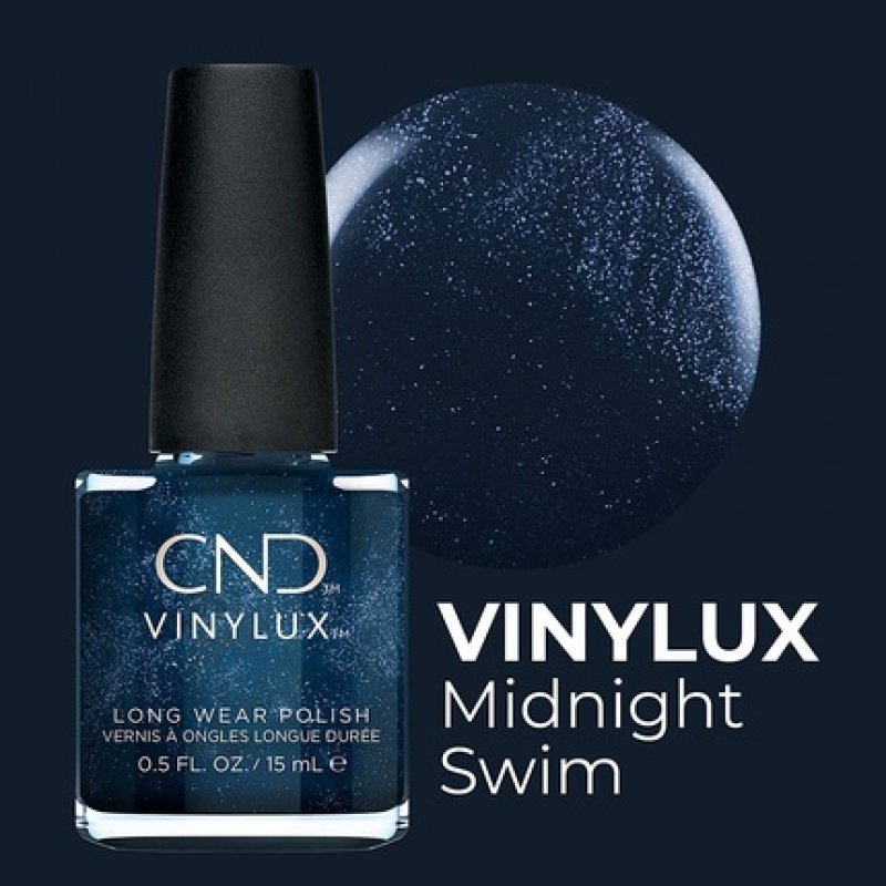 CND Vinylux Long Wear Nail Polish No Lamp Required 15ml Midnight Swim Blue