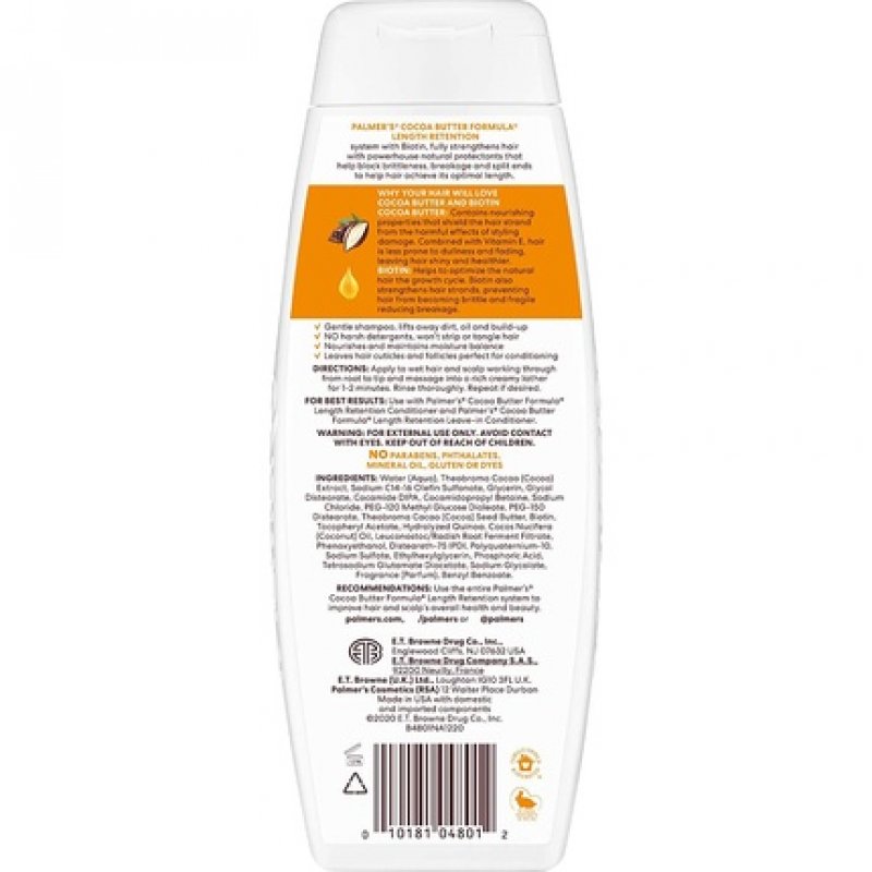 Palmer's Cocoa Butter Formula Biotin Length Retention Shampoo 400ml