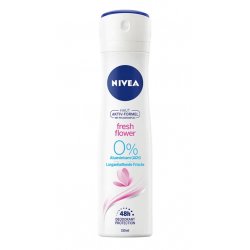 NIVEA Fresh Flower Deo Spray 150ml - Deodorant without Aluminum (ACH) with Fresh Floral Scent - 48h Protection and