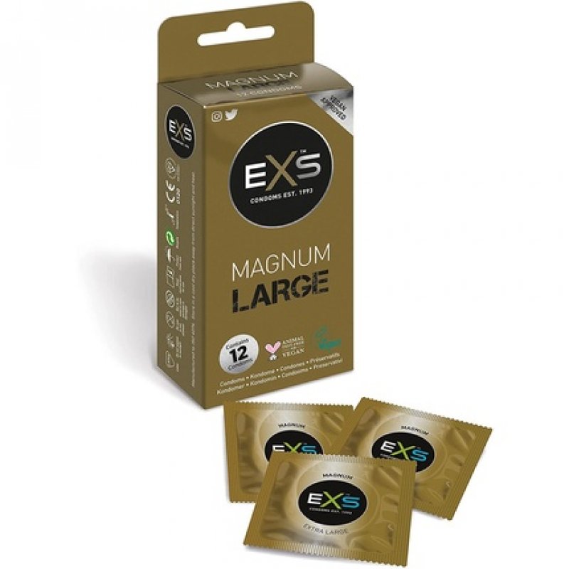 EXS Magnum 12 XXL Condoms 56mm Width Top Quality Condoms for the Well-Endowed Man