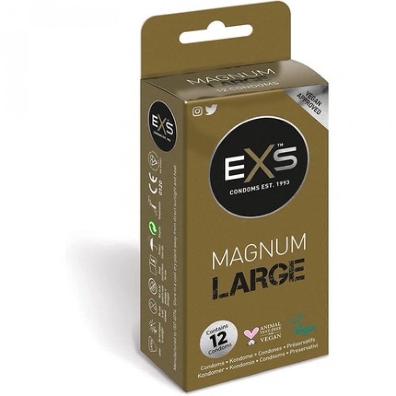 EXS Magnum 12 XXL Condoms 56mm Width Top Quality Condoms for the Well-Endowed Man