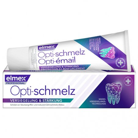 Elmex Professional Opti-Schmelz Sealing & Strengthening Toothpaste 75ml - Medical Teeth Cleaning with Aminfluoride