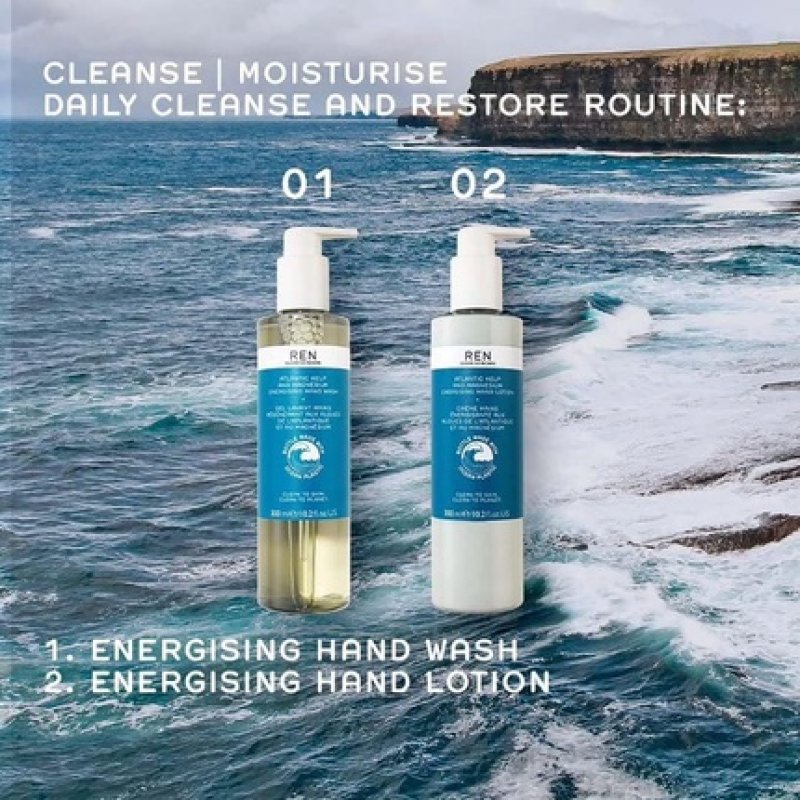 Ren Clean Skincare Atlantic Kelp And Magnesium Energising Hand Lotion 300ml