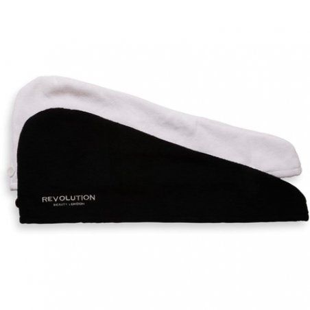 Revolution Haircare Microfibre Hair Wrap Black and White