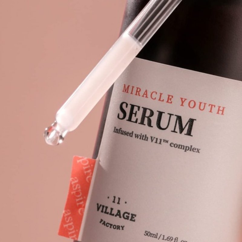 VILLAGE 11 FACTORY Miracle Youth Serum Retinol 0.1% Niacinamide Firm Skin Wrinkle Care Vegan Formula 1.69 fl oz/50ml