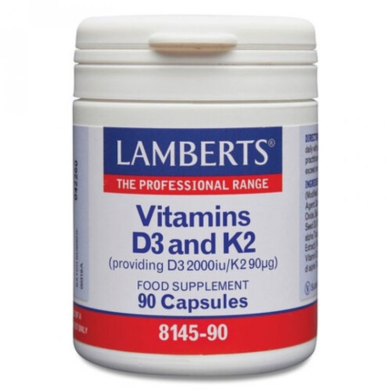 LAMBERTS Vitamin D3 and K2 60 Veg Capsules
