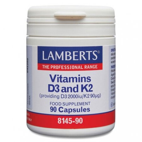 LAMBERTS Vitamin D3 and K2 60 Veg Capsules