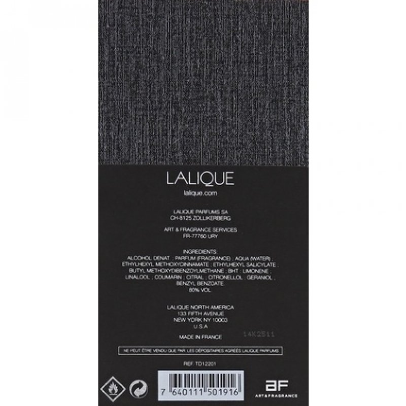 Lalique Eau de Parfum Zamak 3.3 Fluid Ounce