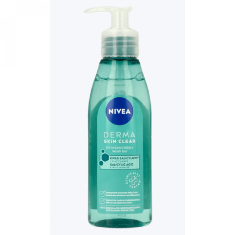Nivea Derma Skin Clear Face Wash Gel with Salicylic Acid and Niacinamide 150ml