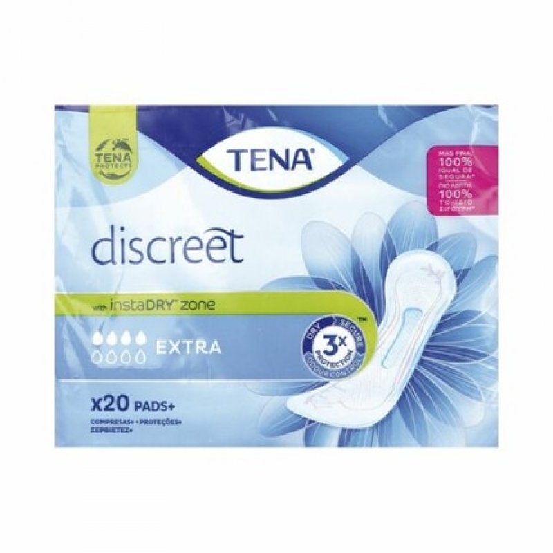 Tena Discreet Extra Normal Wingless Tablets 20 Units