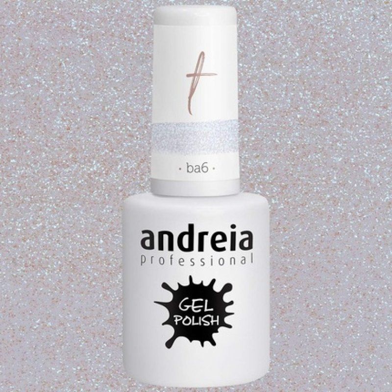 Andreia Semi-Permanent Nail Gel Polish for UV/LED Lamp Intense Shine and 4 weeks Lasting Varnish Colour BA6 Clear