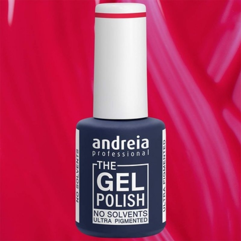 Andreia Professional The Gel Polish Odorless and Solvent-Free Gel Nail Polish Color G13 Red - Shades of Pink