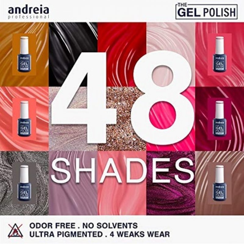 Andreia Professional The Gel Polish Odorless and Solvent-Free Gel Nail Polish Color G13 Red - Shades of Pink