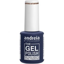 Andreia Professional The Gel Polish Solvent and Odor Free Gel Colour G37 Gold Glitter Shades of Pink
