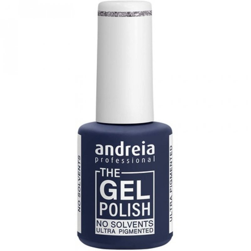 Andreia Professional The Gel Polish Solvent and Odor Free Gel Colour G38 Silver Glitter Shades of Grey