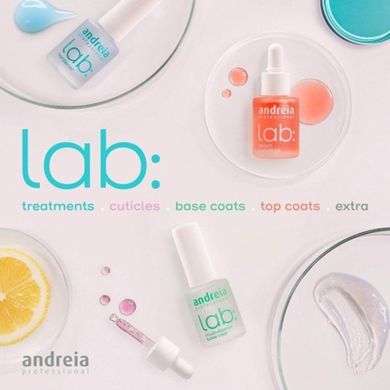 Andreia Professional Cuticle Oil LAB Nail Treatments for Weak and Damaged Nails Non-Greasy Formula Scented with Coconut