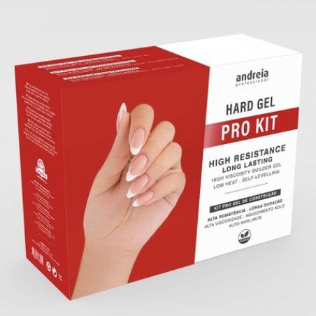 Andreia Professional Hard Gel Nail Kit PRO for Manicure and Gel Polish with Building Gel, Ultrabond Nail Primer, Nail