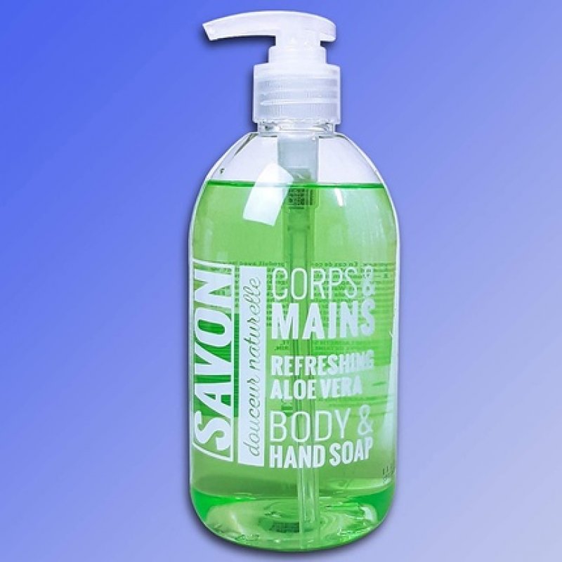 SAVON Natural Gentle Hand & Body Soap with Aloe Vera 500ml Liquid Soap