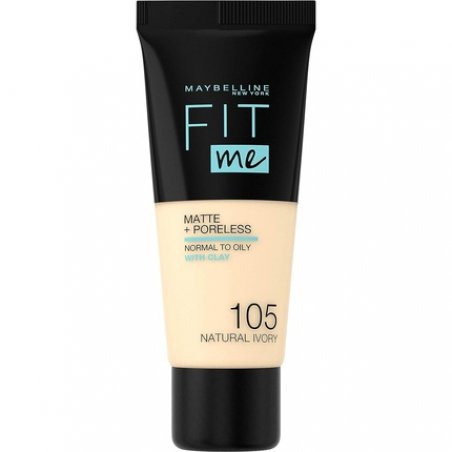 Maybelline New York Fit Me Matte & Poreless Foundation 105 Natural Ivory 30ml