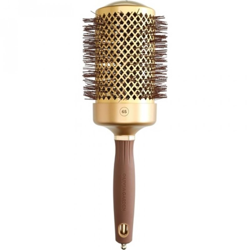 Olivia Garden Expert Blowout Shine Gold & Brown Hairbrush 65mm