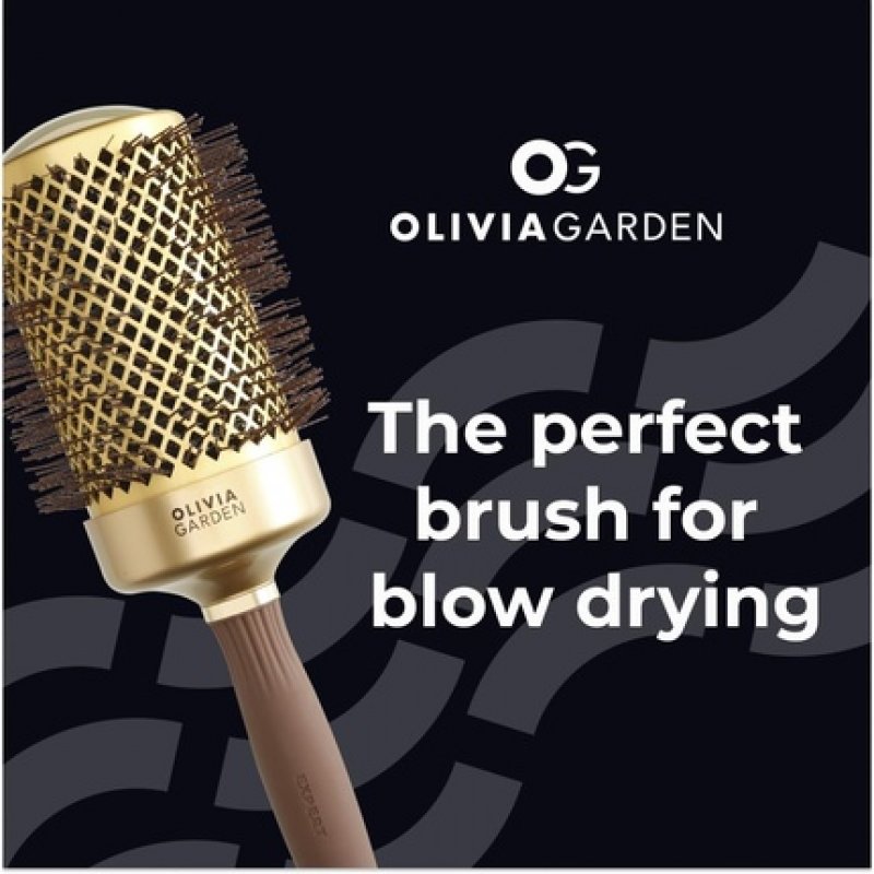 Olivia Garden Expert Blowout Shine Gold & Brown Hairbrush 65mm