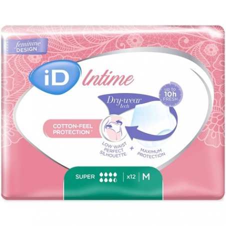 iD Intime Pants Super Discreet and Comfortable Women's Underwear for Bladder Weakness and Incontinence Size M - Pack of