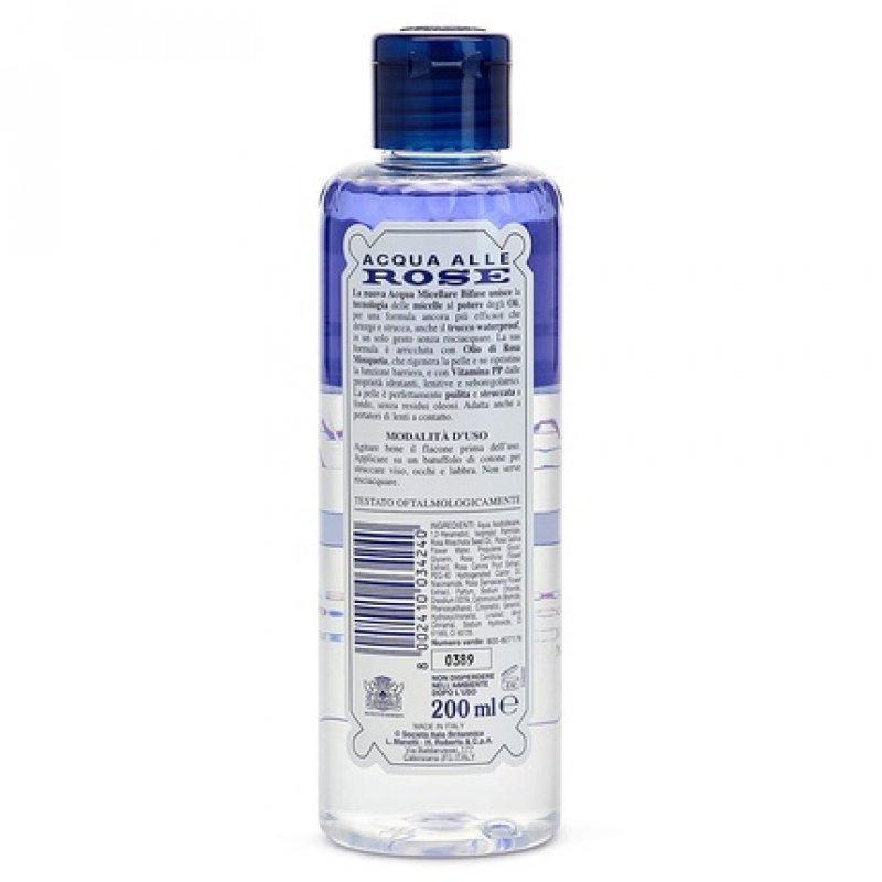 Acqua alle Rose Micellar Water with Rose Oil and Natural Ingredients 200g