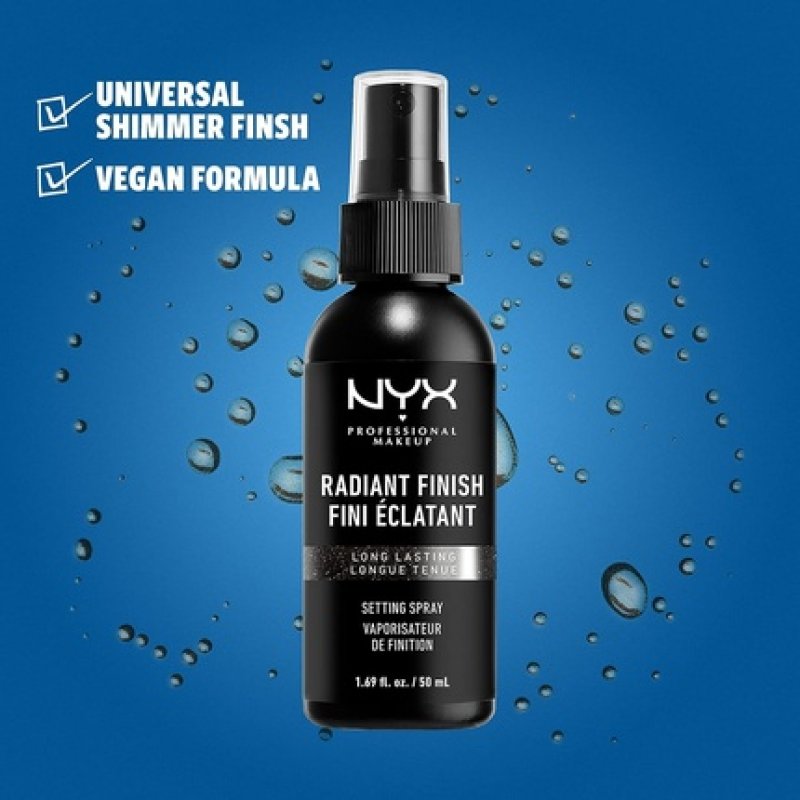 NYX Professional Makeup Setting Spray Long Lasting Formula Finishing Spray Lightweight Vegan Formula Radiant Finish 60ml