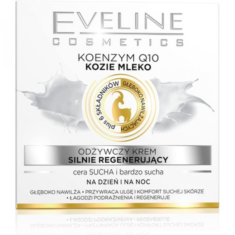 Eveline Cosmetics Nature Line Goats Milk Intensely Regenerating and Nourishing Day and Night Cream with Coenzyme Q10