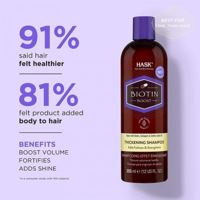 HASK Biotin Boost Shampoo for All Hair Types 355ml