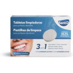 Senti2 Dental Prosthetics and Discharge Splints Cleansing Tablets Menthol
