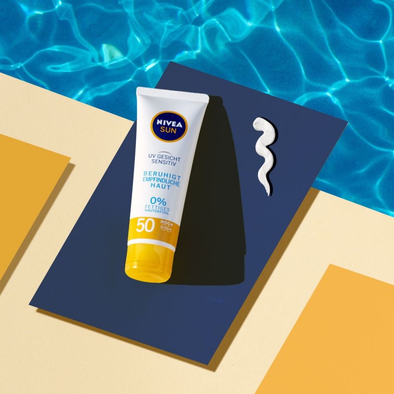 NIVEA UV Face Sensitive Protect SPF50 Sunscreen cream 50 Adults