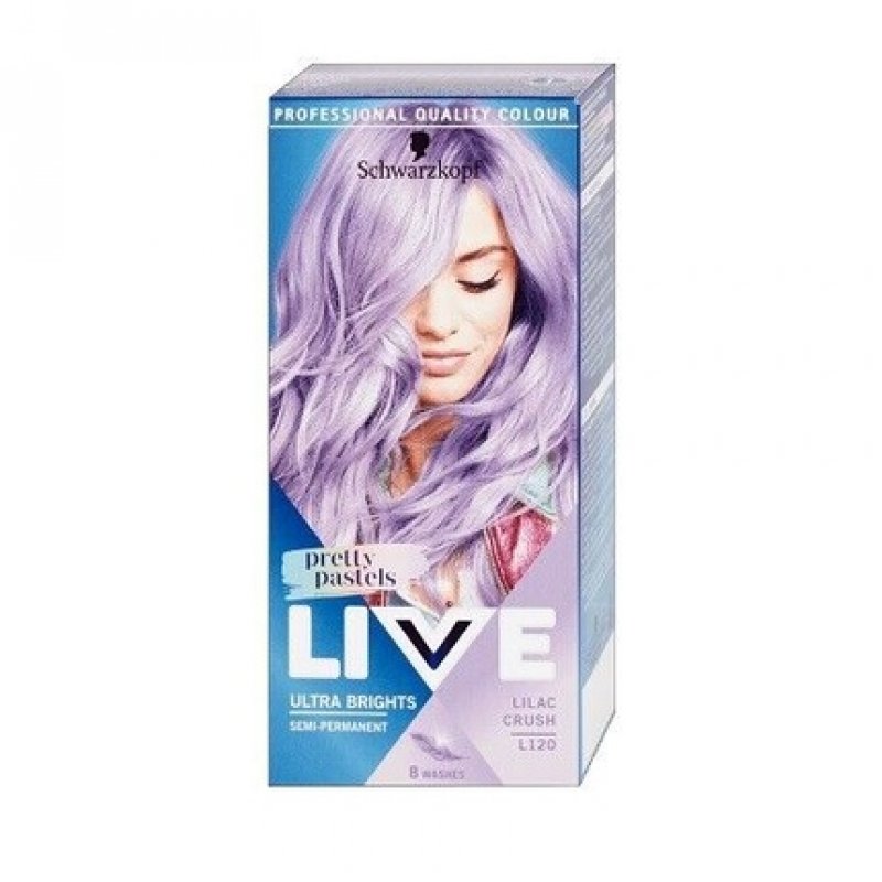 Schwarzkopf Live Ultra Brights Or Pastel Hair Dye Semi-Solid L120 Lilac Crush 65ml