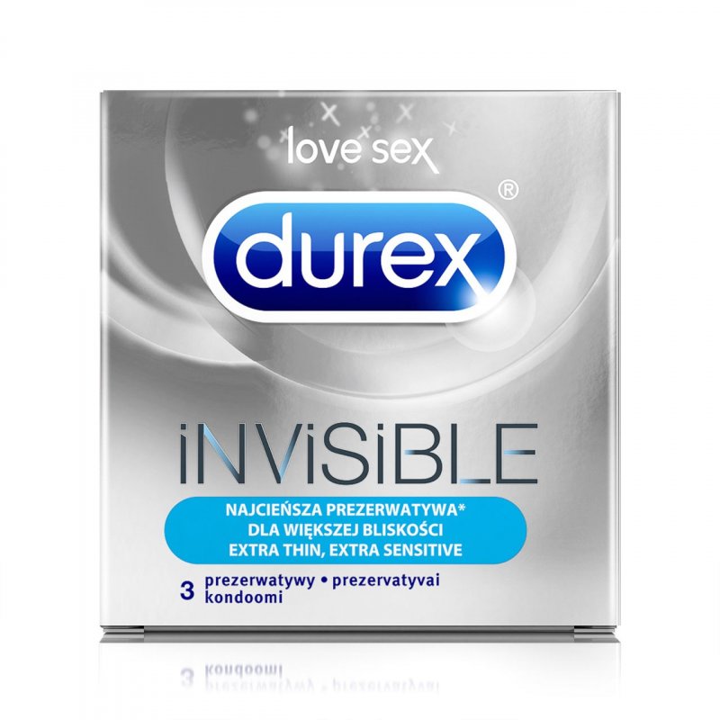 Durex Invisible Extra Thin Extra Sensitive Condoms - Pack of 3
