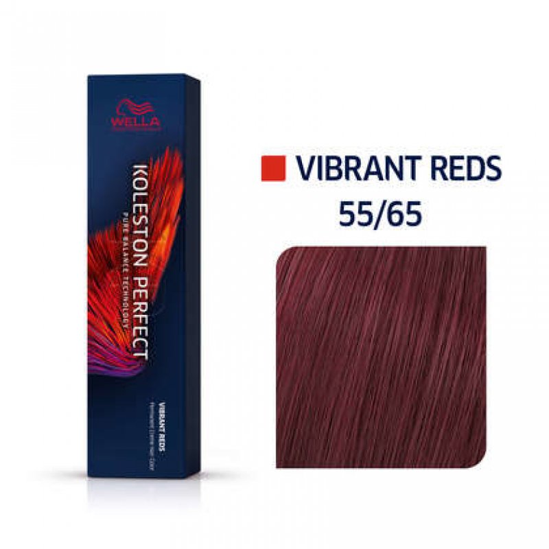 Wella Koleston Perfect ME Vibrant Reds Permanent Hair Colour 55/65 Intense Violet Mahogany Brown 60ml