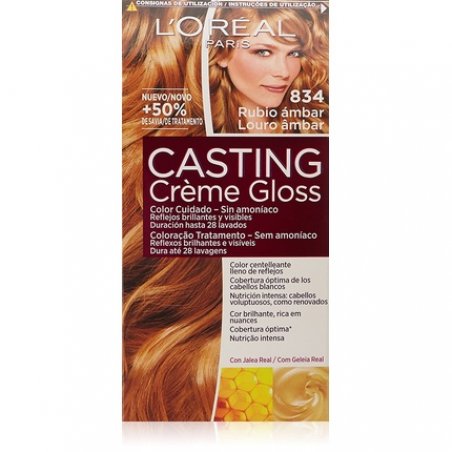L'Oreal Paris Casting Creme Gloss Hair Color 834 Amber Blonde 125g