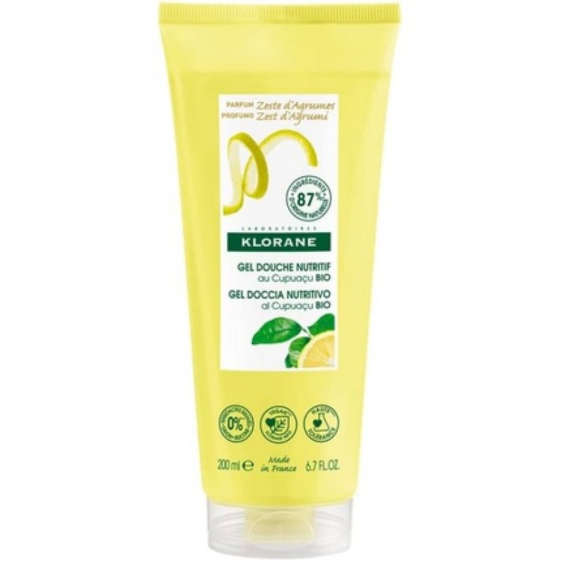 Klorane Nutrition Shower Gel with Organic Cupuaçu Butter and Citrus Zest 200ml