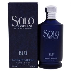Luciano Soprani Solo Blu Eau de Toilette Spray 3.4 Ounce