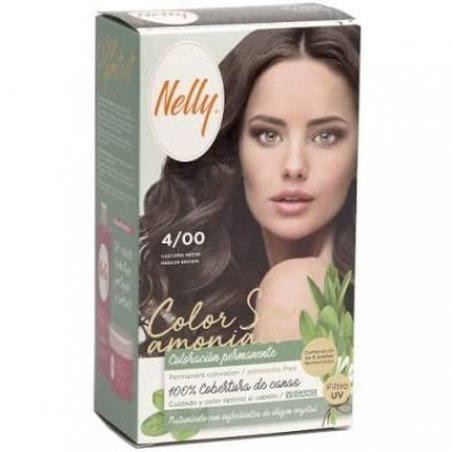 NELLY Ammonia-Free Hair Color 4/00 Medium Box