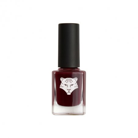 ALL TIGERS Vegan & Natural Nail Polish - Night Red Color 208 Weather The Storm - Long-Lasting Shine with Natural &