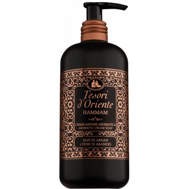 Tesori d'Oriente Hammam Cream Soap with Argan Oil and Orange Blossom 10.14 Fluid Ounces (300ml) - Italian Import
