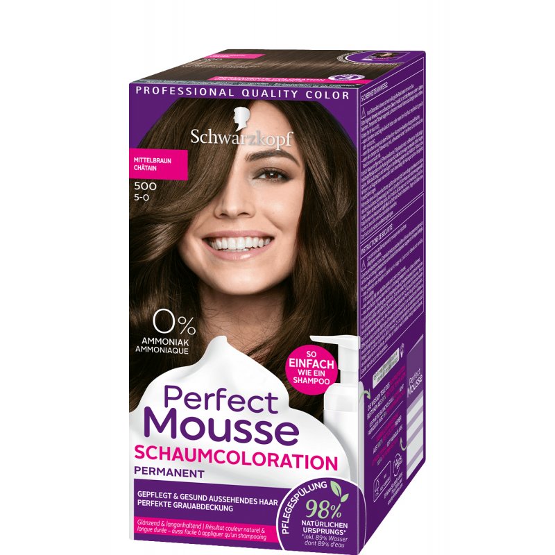 Schwarzkopf Perfect Mousse 500 hair colour Brown