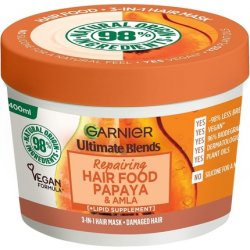 Garnier Ultimate Blends Hair Food Papaya 3-in-1 Damaged Hair Mask Treatment 400ml