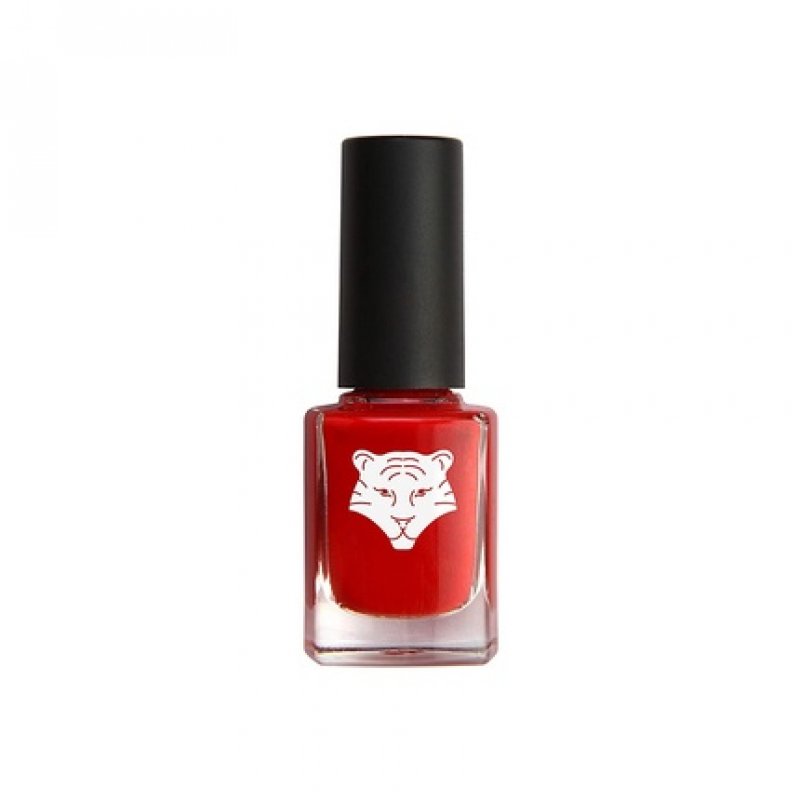 ALL TIGERS Vegan and Natural Nail Polish - Color: Hit It Big 298 Red - Glossy and Long-Lasting