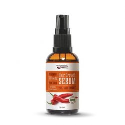 WOODENSPOON 100% Natural Anti-Hair Loss Serum with Chili Seed Oil, Argan Oil, Jojoba Oil, and Castor Oil 30ml - Hair