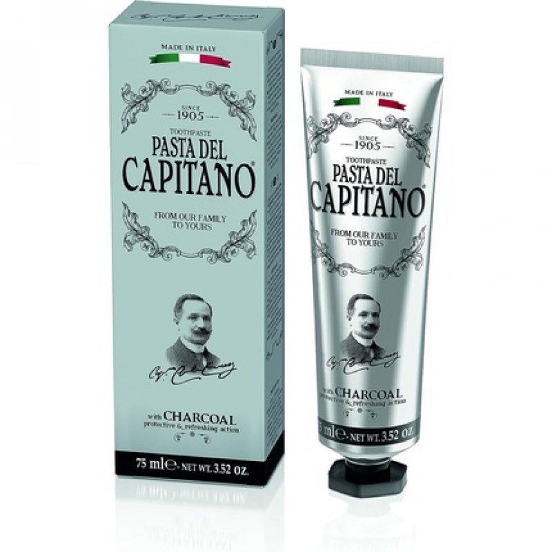 Pasta del Capitano 1905 Kapitän Toothpaste with Activated Charcoal 75ml 500g
