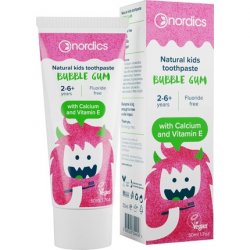 Nordics Organic Care Kids Bubble Gum Toothpaste Flour-Free