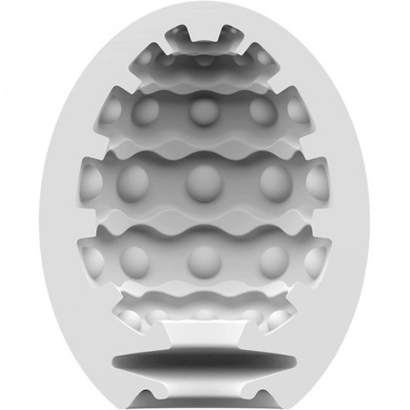Satisfyer Masturbator Egg Riffle Texture Hydro-Active TPE - Bubble Style 3 Pack
