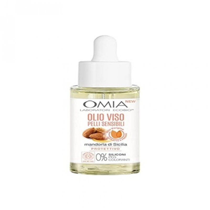 Omia Face Oil for Sensitive Skin with Sicilian Almond Soothing Facial Treatment Moisturizing and Protective 30ml