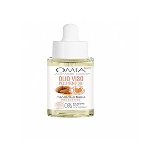 Omia Face Oil for Sensitive Skin with Sicilian Almond Soothing Facial Treatment Moisturizing and Protective 30ml